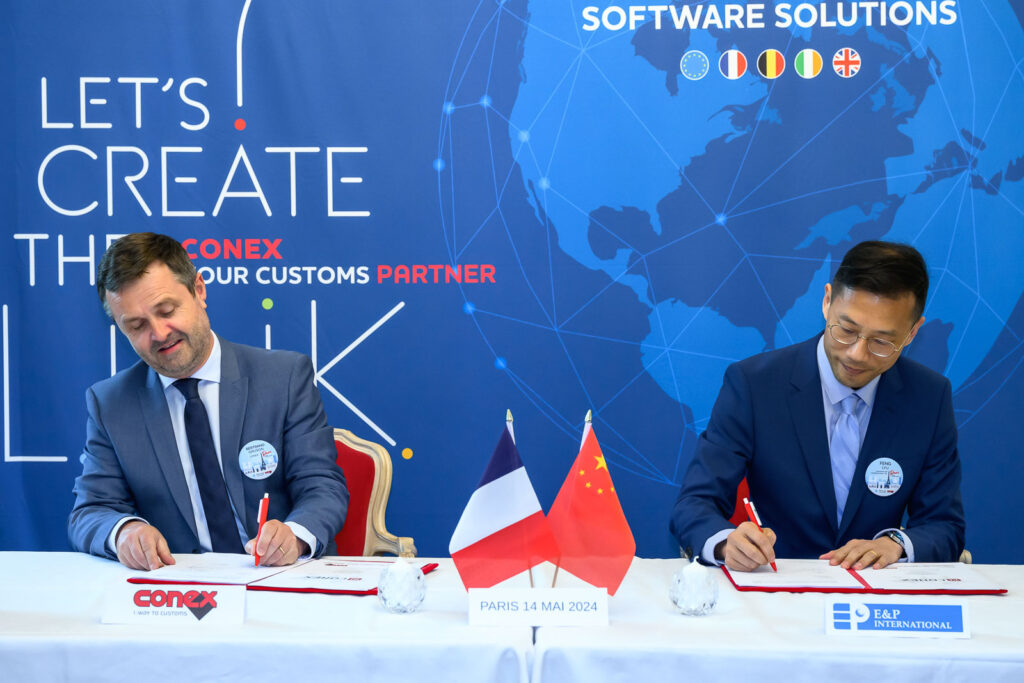 Conex signs a partnership agreement with E&P International Inc., China (Shanghai) International Trade Single Window, in the framework of security declarations.